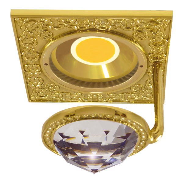 FOCO EMPOTRABLE COLECCIÓN CRYSTAL DE LUXE SAN SEBASTIAN EN ORO BRILLO